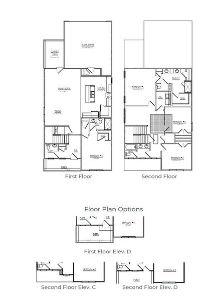 2D floor plan layout for the Irwin by D.R. Horton in Altama, Brunswick, GA (Image 3).