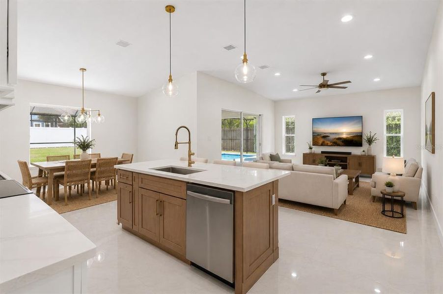 Furnished interior view inside a new home in , Palm Coast (Image 11). Furnished interior view inside a new home in , Palm Coast (Image 11).