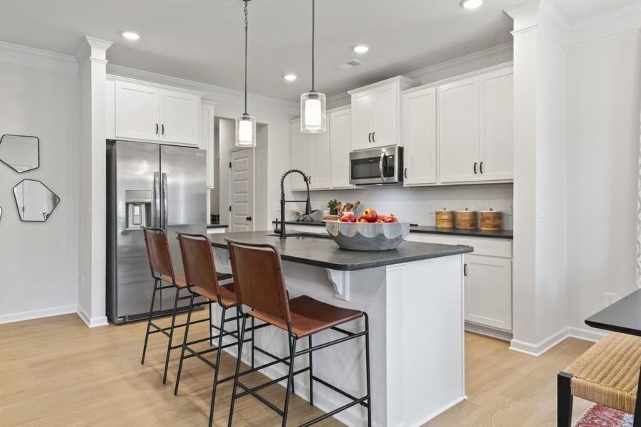 Furnished interior view inside a new home in Summit at Gateway, Jasper (Image 6). Furnished interior view inside a new home in Summit at Gateway, Jasper (Image 6).
