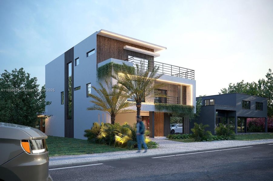 Front exterior of a new home in , Pompano Beach, FL, highlighting curb appeal (Image 2). Front exterior of a new home in , Pompano Beach, FL, highlighting curb appeal (Image 2).
