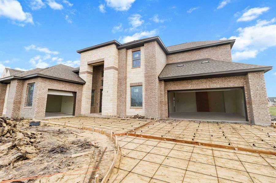 In-progress construction of a new home in Heath Golf and Yacht Club, Heath, TX (Image 6).