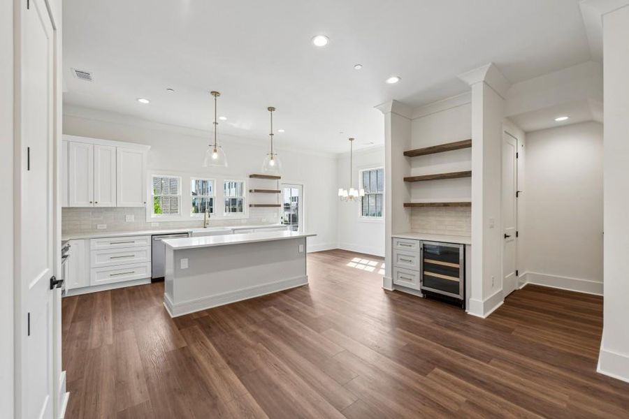 Furnished interior view inside a new home in Skyview On Broad, Sugar Hill (Image 7). Furnished interior view inside a new home in Skyview On Broad, Sugar Hill (Image 7).