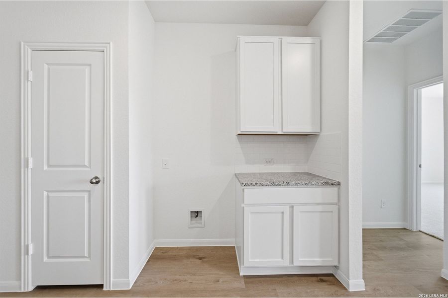 Furnished interior view inside a new home in Willow View, Converse (Image 10). Furnished interior view inside a new home in Willow View, Converse (Image 10).