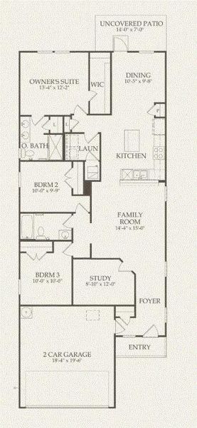 Centex Homes, Taft floor plan