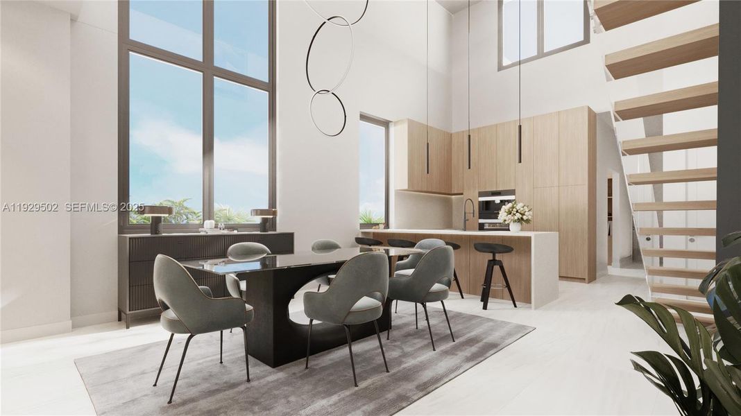 Furnished interior view inside a new home in , Miami Beach (Image 8). Furnished interior view inside a new home in , Miami Beach (Image 8).