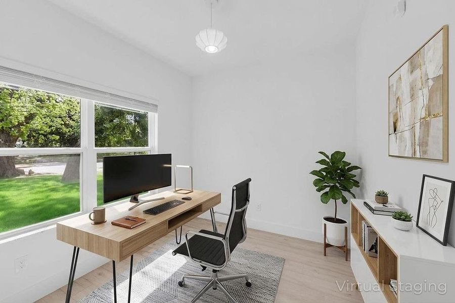 Furnished interior view inside a new home in , Dallas (Image 16).