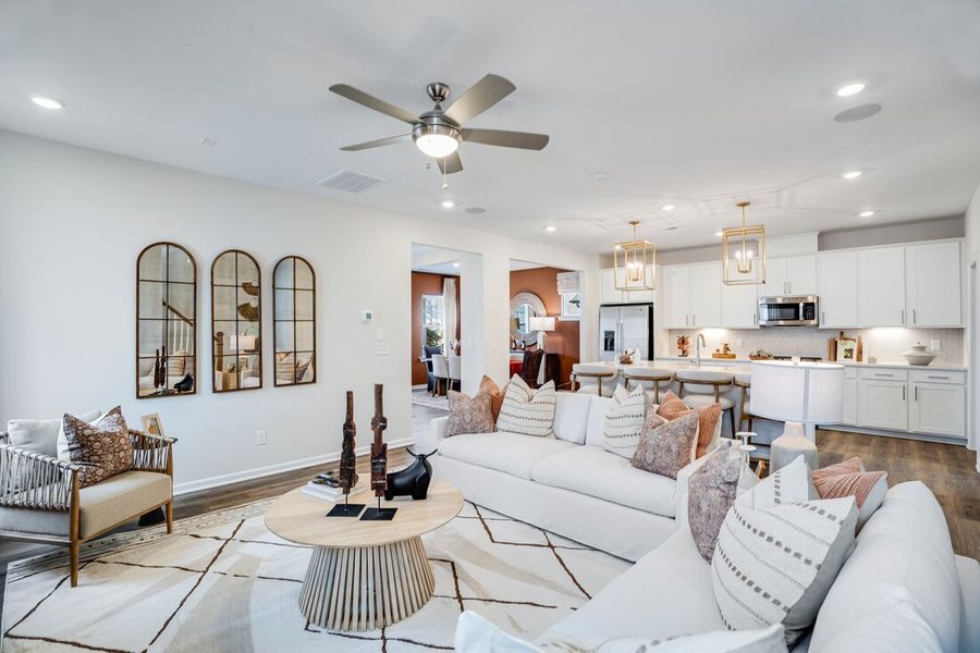Representative furnished interior of a home built from the Charleston by Taylor Morrison in Silverstone Terraces, Knightdale (Image 6).