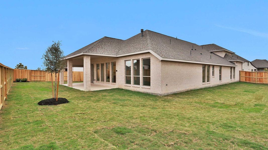 Exterior details and patio area of a home in Meridiana, Manvel (Image 3). Exterior details and patio area of a home in Meridiana, Manvel (Image 3).