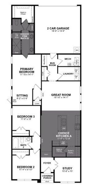 2D floor plan layout of this home in Treeline, Justin, TX (Image 3). 2D floor plan layout of this home in Treeline, Justin, TX (Image 3).