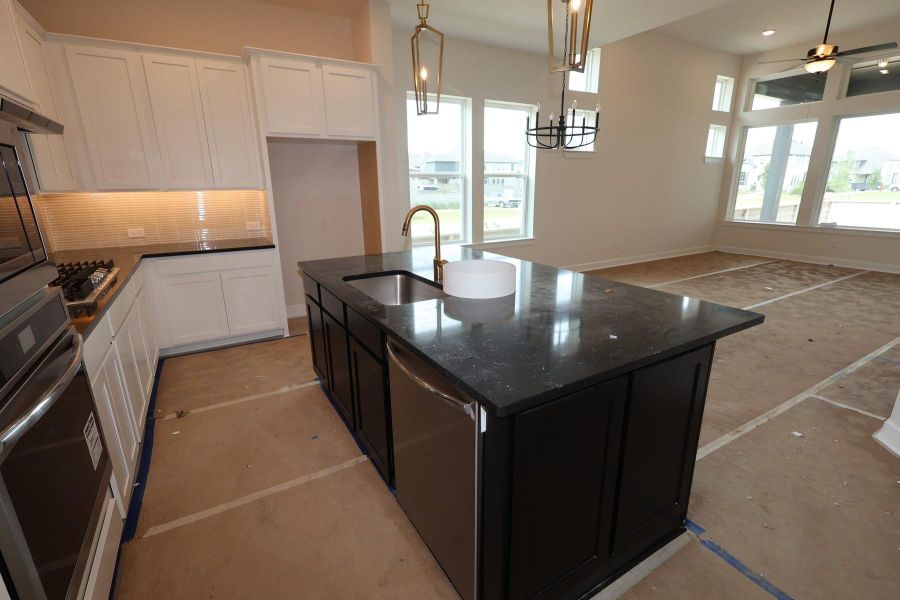 In-progress construction of a new home in Pomona - Grove Row Collection, Manvel, TX (Image 9).