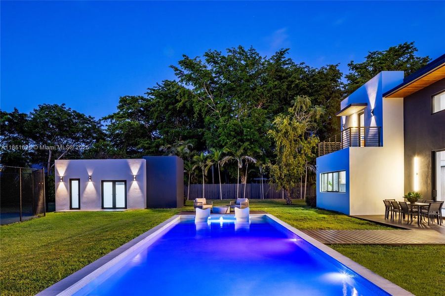 Front exterior of a new home in , Pinecrest, FL, highlighting curb appeal (Image 33).