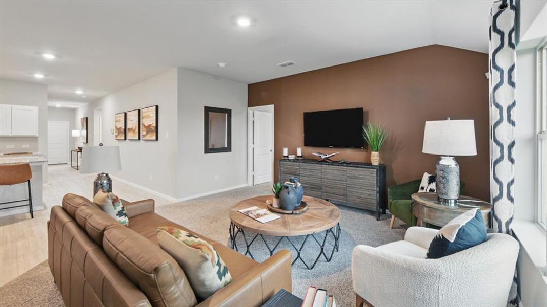 Furnished interior view inside a new home in Lonestar at Liberty Trails, Fort Worth (Image 20).
