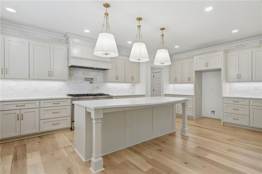Furnished interior view inside a new home in , White (Image 9).
