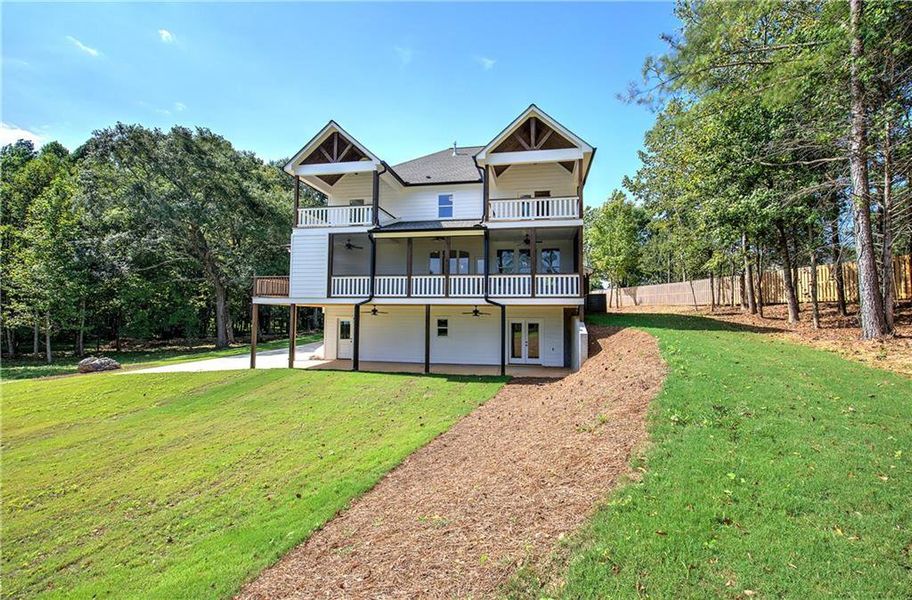 Front exterior of a new home in , Euharlee, GA, highlighting curb appeal (Image 25).