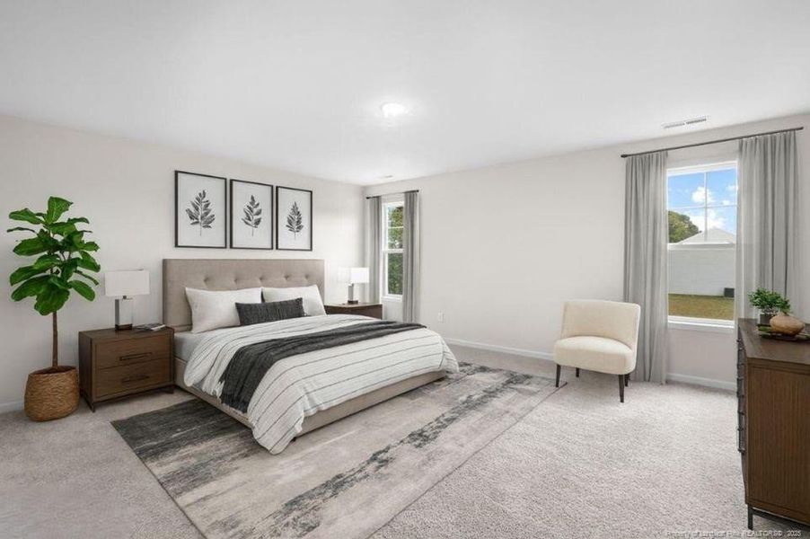 Primary Bedroom - VIRTUALLY STAGED