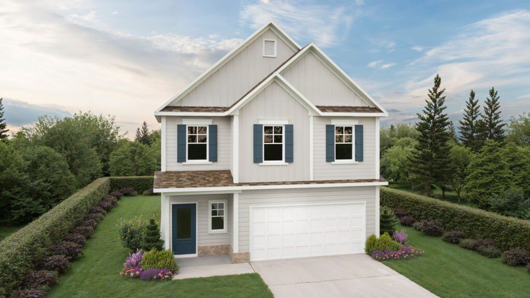 Representative exterior photo of a completed home built from the The Keswick by Direct Residential Communities in Neely Farm, Covington, GA (Image 4).