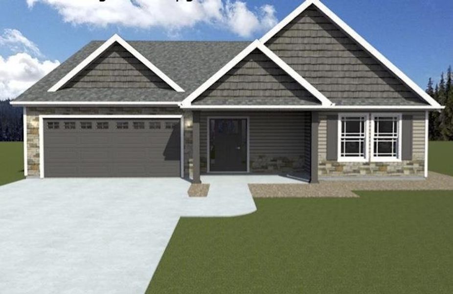 Front exterior of a new home in Davis Heights, Inman, SC, highlighting curb appeal (Image 1). Front exterior of a new home in Davis Heights, Inman, SC, highlighting curb appeal (Image 1).