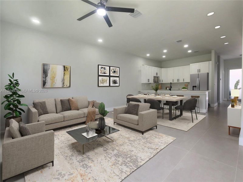 Furnished interior view inside a new home in , Fort Lauderdale (Image 17).