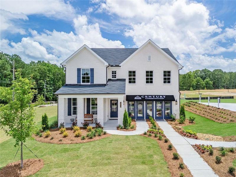 Front exterior of a new home in Oak Grove Glen, Snellville, GA, highlighting curb appeal (Image 1). Front exterior of a new home in Oak Grove Glen, Snellville, GA, highlighting curb appeal (Image 1).