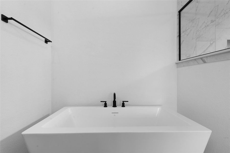 Bathroom with a freestanding tub