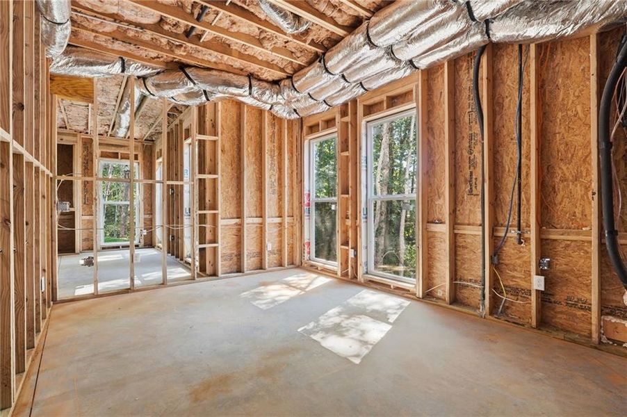 In-progress construction of a new home in , Flowery Branch, GA (Image 61).