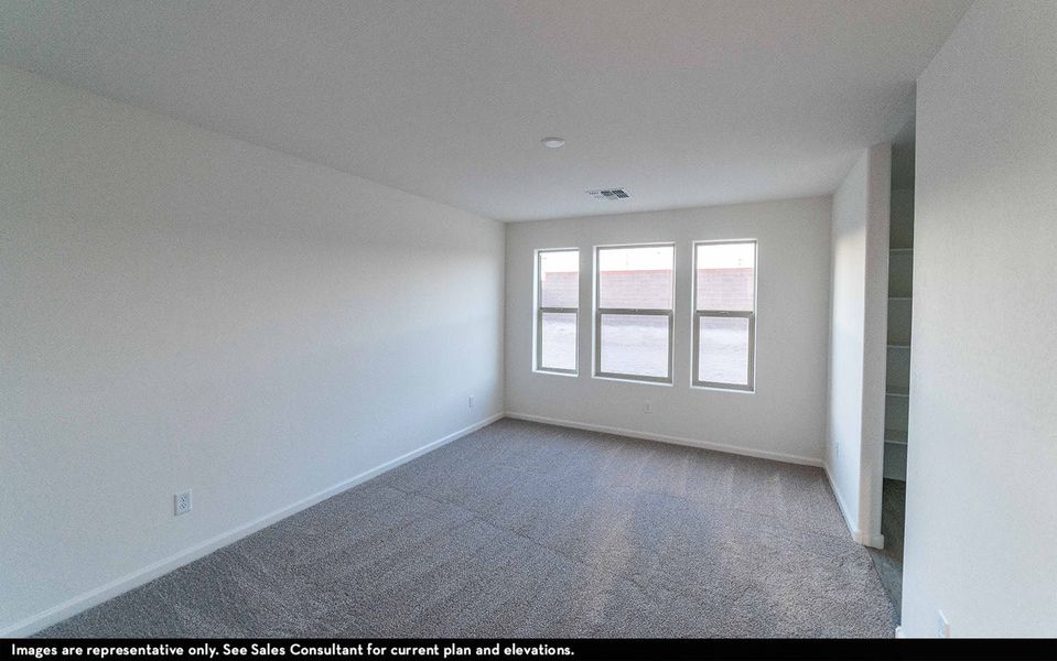 Representative unfurnished interior of a home built from the Choctaw by CastleRock Communities in Rancho Mirage, Maricopa (Image 9). Representative unfurnished interior of a home built from the Choctaw by CastleRock Communities in Rancho Mirage, Maricopa (Image 9).