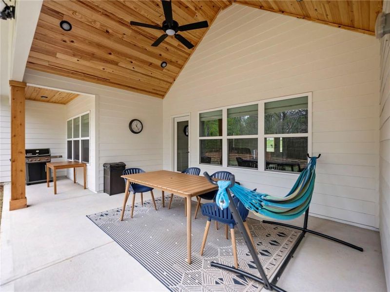 Exterior details and patio area of a home in , Gillsville (Image 35).