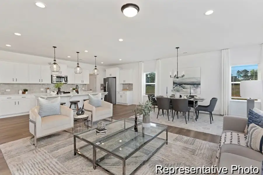 Furnished interior view inside a new home in Wendell Springs, Wendell (Image 7).