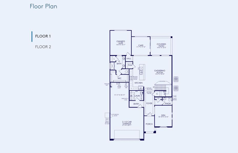 2D floor plan layout of this home in Blossom Rock, Apache Junction, AZ (Image 3).