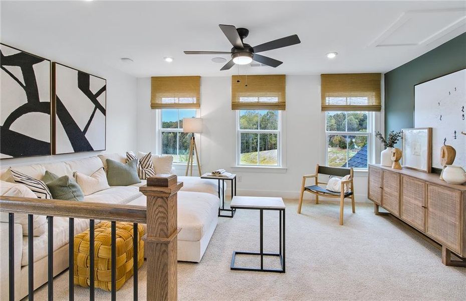 Furnished interior view inside a new home in Hunters Creek, Flowery Branch (Image 13). Furnished interior view inside a new home in Hunters Creek, Flowery Branch (Image 13).