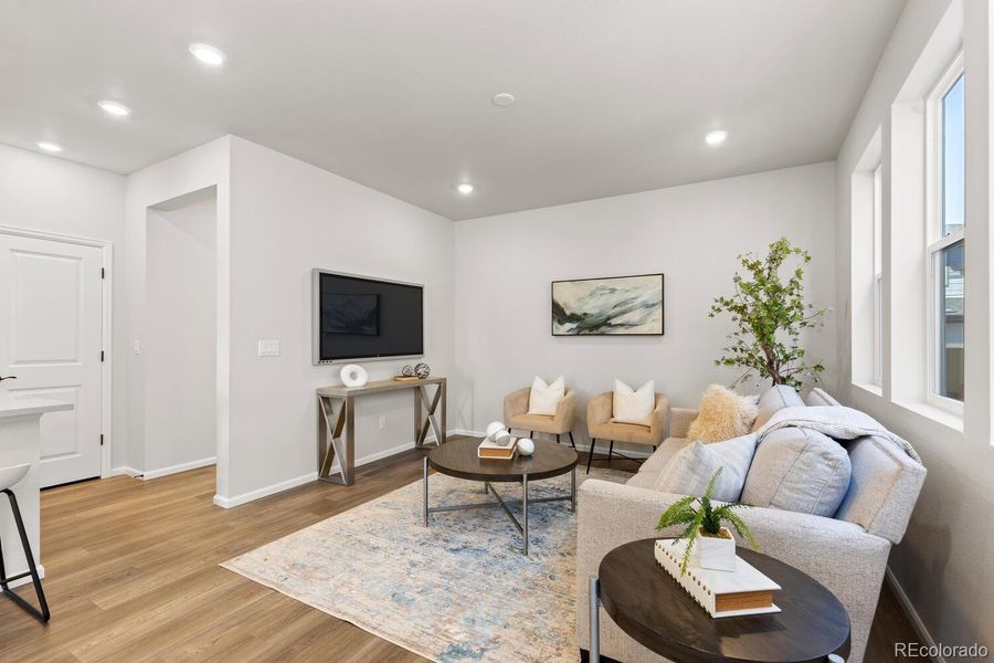 Furnished interior view inside a new home in The Villas Collection at Sterling Ranch, Littleton (Image 6).