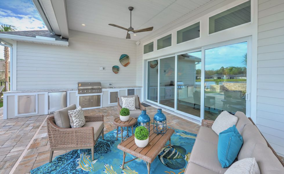 Exterior details and patio area of a home in Amelia National, Fernandina Beach (Image 20).