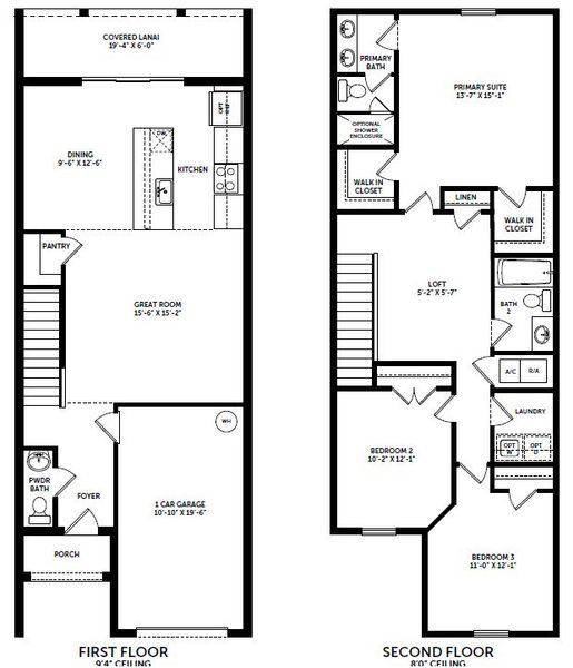 2D floor plan layout of this home in Delaney Reserve, Deland, FL (Image 4).