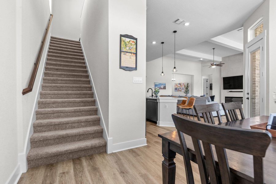 Hidden Stairway behind kitchen