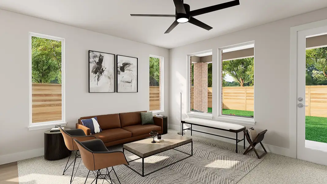 Furnished interior view inside a new home in Union Park, Little Elm (Image 3).