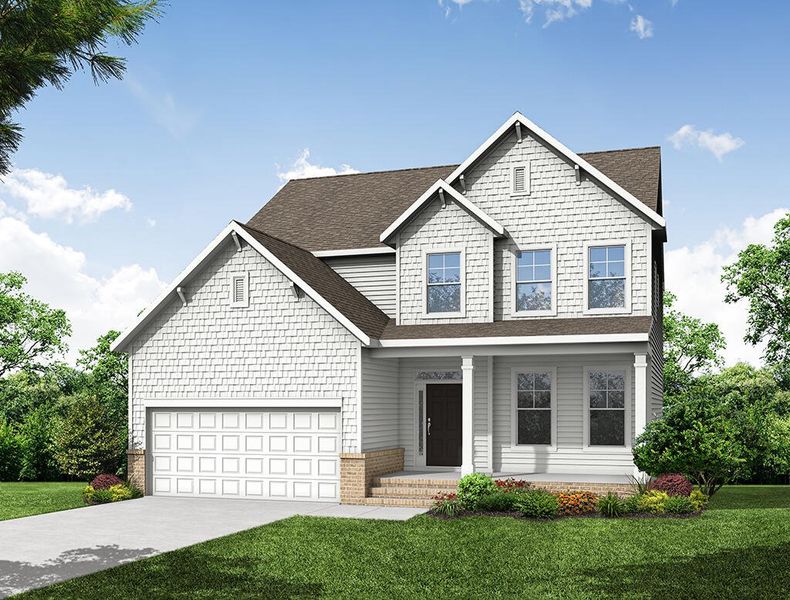 Representative exterior photo of a completed home built from the Cypress by Eastwood Homes in Waterford Commons, Rock Hill, SC (Image 5).