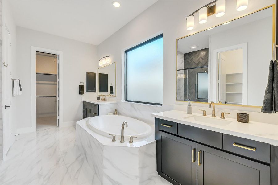 Furnished interior view inside a new home in Bridgeland 45', 50', 70', Cypress (Image 11). Furnished interior view inside a new home in Bridgeland 45', 50', 70', Cypress (Image 11).