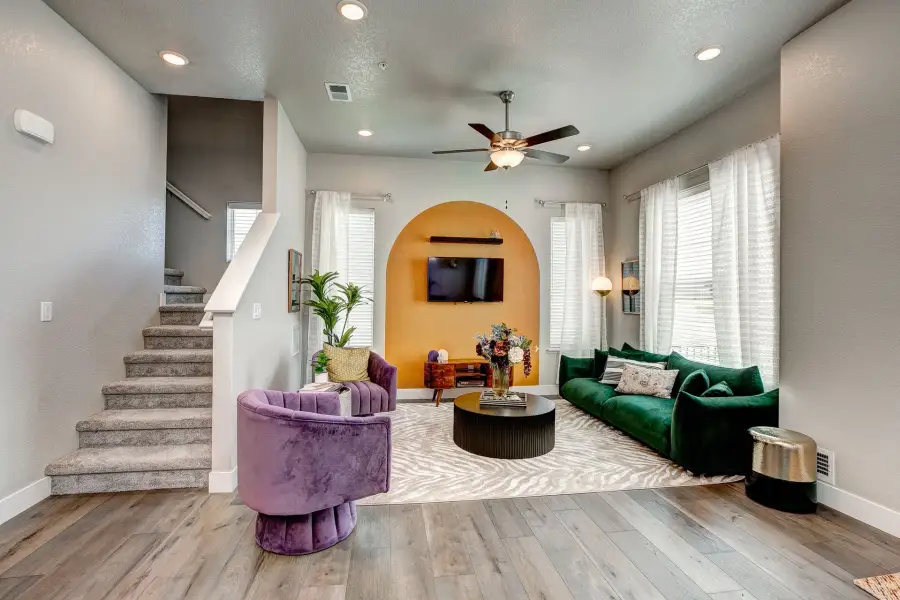 Furnished interior view inside a new home in Wilder at Timnath Ranch, Timnath (Image 10). Furnished interior view inside a new home in Wilder at Timnath Ranch, Timnath (Image 10).