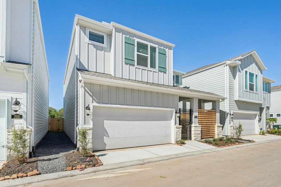 Exterior details and patio area of a home in Kemah Crossing - Luxe Series, Kemah (Image 29). Exterior details and patio area of a home in Kemah Crossing - Luxe Series, Kemah (Image 29).