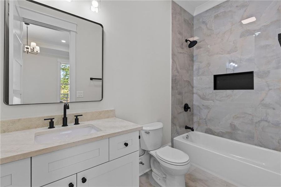 Furnished interior view inside a new home in , Monroe (Image 19).