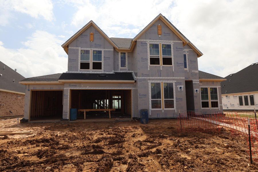 In-progress construction of a new home in Dunham Pointe, Cypress, TX (Image 18).
