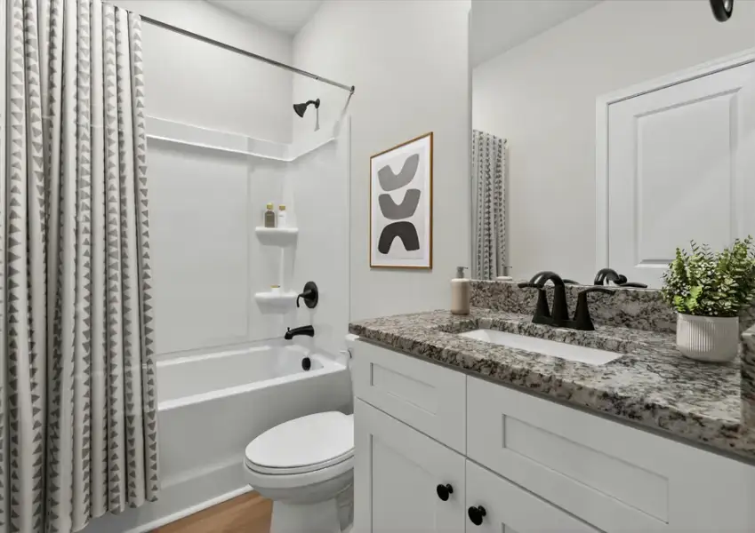 Secondary bathroom has a large soaking tub