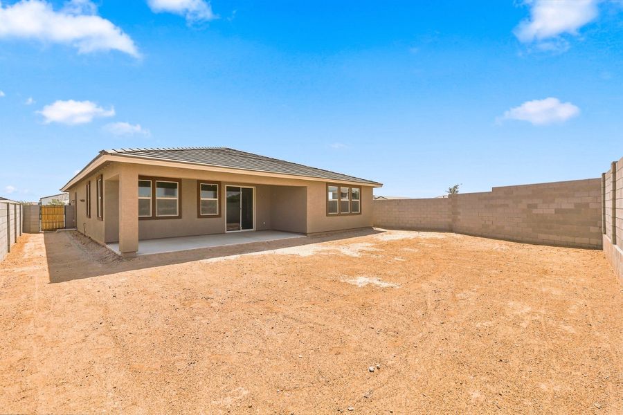 Exterior details and patio area of a home in Tirreno at IronWing, Litchfield Park (Image 3).