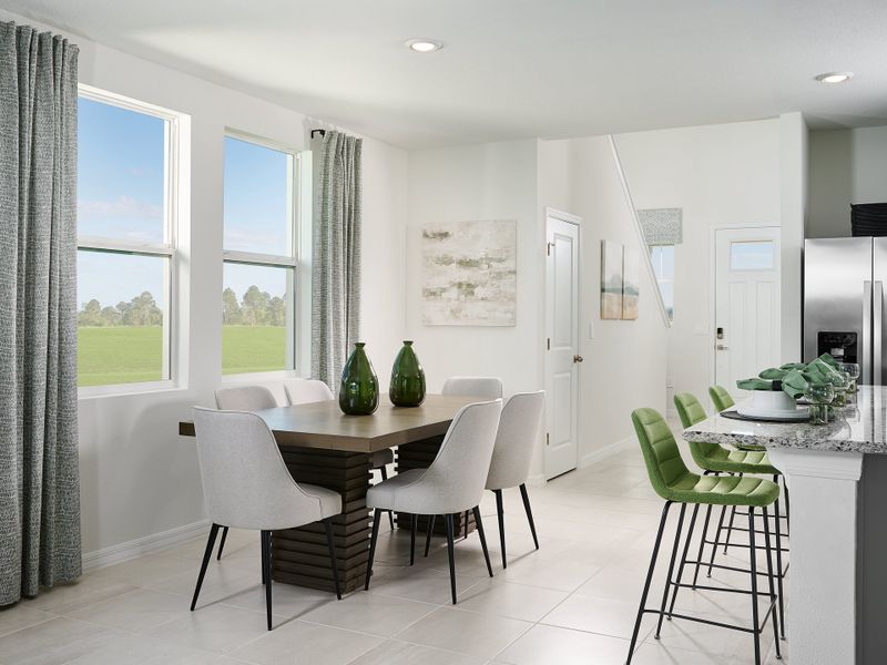 Dining Area in Yellowstone model at The Grove at Stuart Crossing.