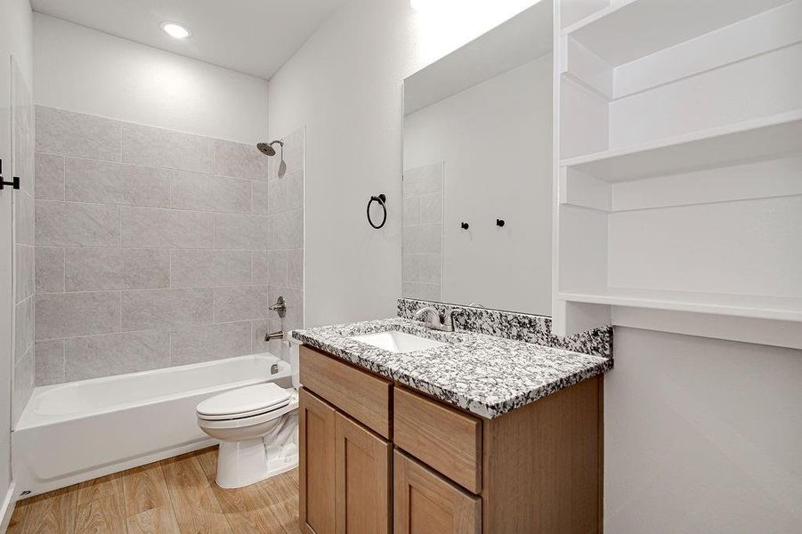 Furnished interior view inside a new home in Trails of Fossil Creek, Fort Worth (Image 10).