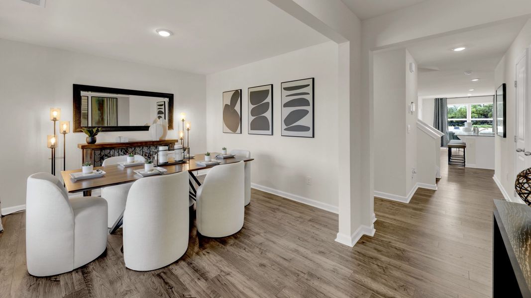 Representative furnished interior of a home built from the Salem by D.R. Horton in Price's Crossing, LaFayette (Image 4).