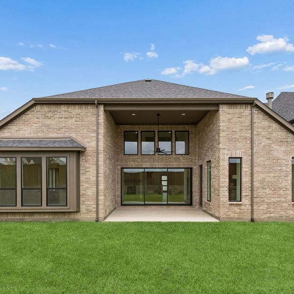 Exterior details and patio area of a home in Mosaic – 70′ Lots, Celina (Image 30).
