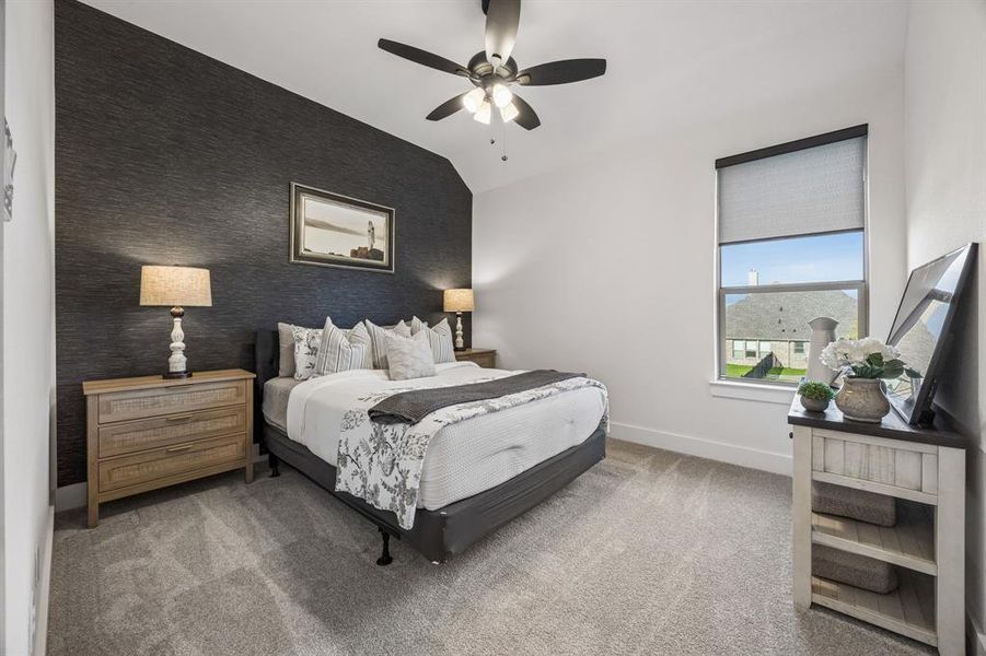 One of two secondary bedrooms.