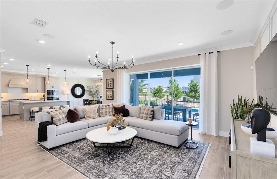 Furnished interior view inside a new home in Parkside Trails, Clermont (Image 40).