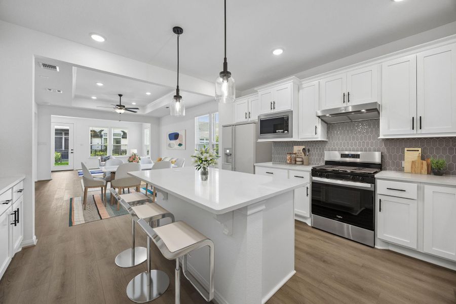 Furnished interior view inside a new home in Del Webb in Chambers Creek, Willis (Image 6).